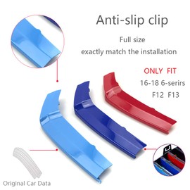 Lanyun compatible with b mw F06 F12 F13 Grill grill Stripes insert trim color 16-19 6 Series accessories 640i 650i with 9 beam