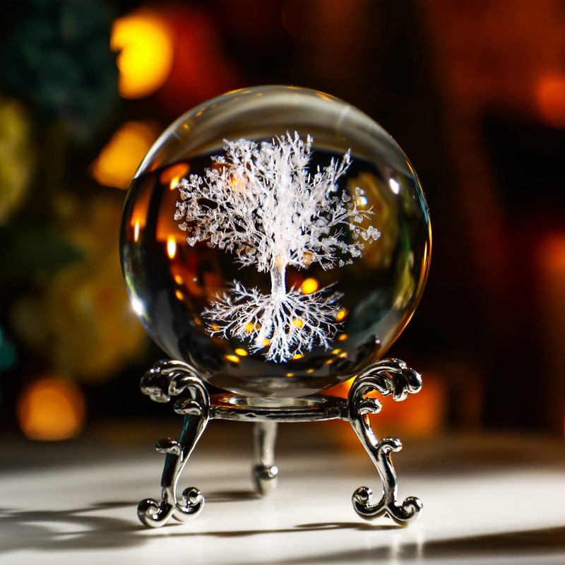 H&D HYALINE & DORA 60mm Tree of Life Crystal Ball
