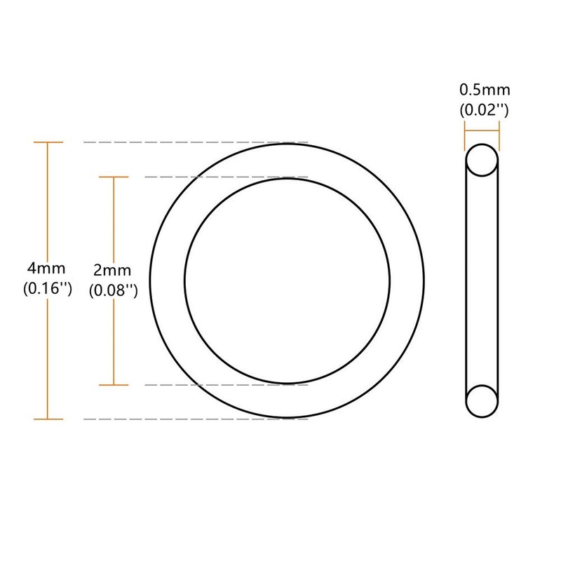M2 x 4mm x 0.5mm Fiber Washers Insulating Flat Red