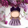 Lyreh 6.69in Purple Doll Clothes, Cute Soft Cloth Outfit Set