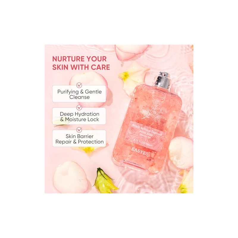 Rose Elixir Body Wash for Women, Moisturizing Essence Shower Gel