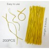 200 Pcs 6" Garden Plastic Plant Twist Ties Reusable Yellow