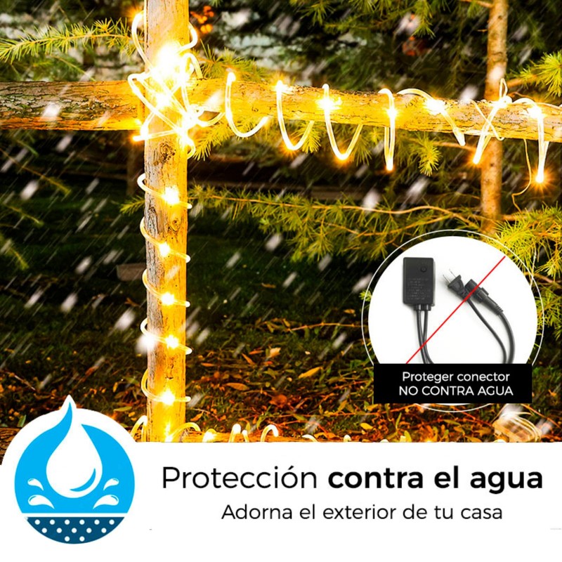 Luces de Navidad, DOSYU 10M LED Manguera Transparente Navideña, 200