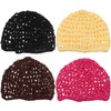 Anneome Gorro de Crochet Redecilla Pelo 4piezas de Poliéster Reutilizable