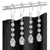 Yapicoco Shower Curtain Hooks Rings for Bathroom, 12PCS Gemstone Crystal