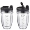 2X 18oz Cup with Spout Lid for Nutri Ninja Blender