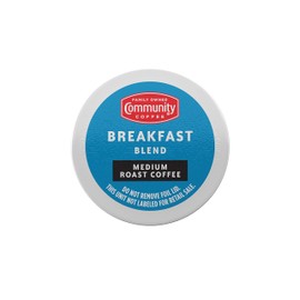 Community Coffee Breakfast Blend Medium Roast Single Serve K-Cup Compatible Coffee Pods, Box of 36 Pods