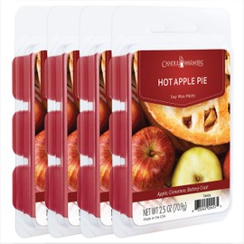 Candle Warmers Etc Classic Wax Melts 2.5oz, Hot Apple Pie Fragrance (4-Pack) – Each Pack has x4 2.5 oz Wax Melts and 30 Hours of Fragrance – Perfect for bedrooms, Living Rooms, and bathrooms