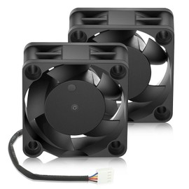 WDERAIR 40mm x 20mm Micro 12V Brushless 4PIN PWM High Speed Cooling Fan for Serves CPU Case Cooler 3D Printer Replacement Ventilation 2 Pack