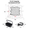15"x15" Universal Truck Bed Net Black Latex Bungee Cargo Net