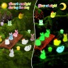 Ggstddup 135 PCS Luminous Mini Resin Ducks Tiny Glow in