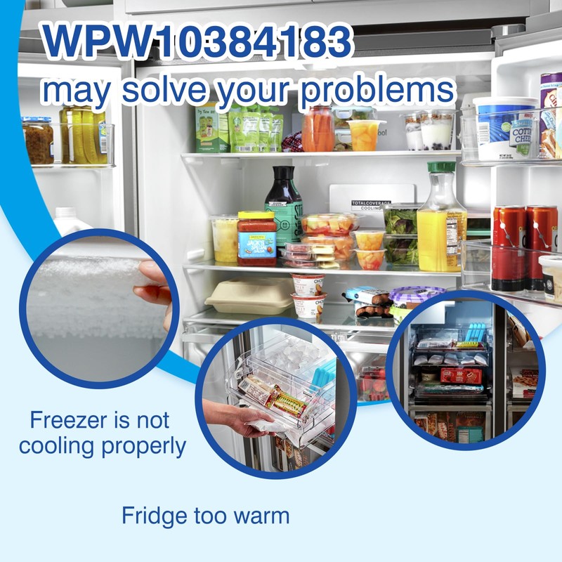 WPW10384183 W10384183 Refrigerator Thermistor - Replacement Parts Compatible with Whirlpool