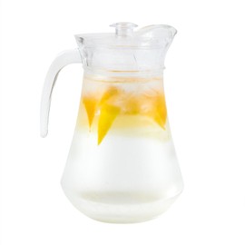 Large Glass Jug with Lid - 1.3L Pitcher Jug