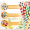 Lychico 300 Pack Paper Straws, Biodegradable Drinking Straws Assorted Colours,