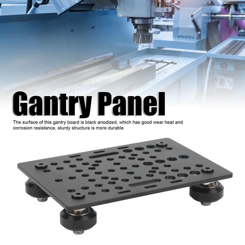 Gantry Plate Aluminum High Strength Gantry Board Black Anodized 3D