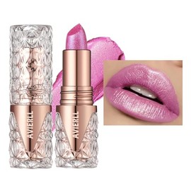 Flash lipstick, Bright starry lipstick, Durable waterproof pearlescent lipstick, Matte flash super-sensitive matte velvet waterproof flash lipstick（04#)