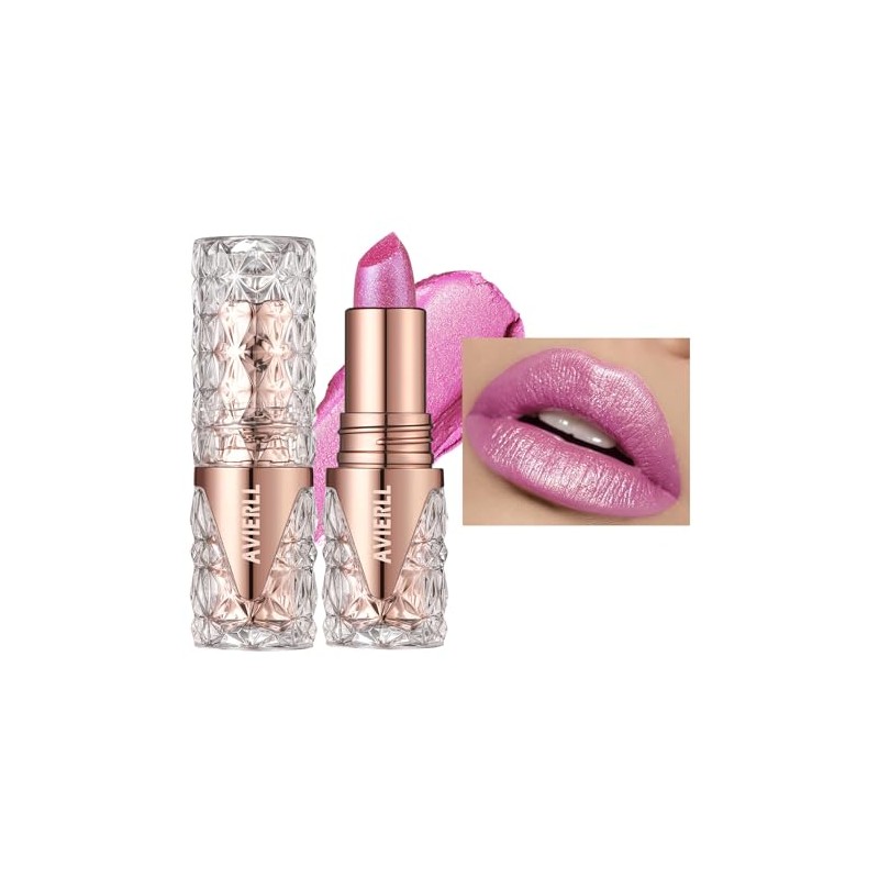 Flash lipstick, Bright starry lipstick, Durable waterproof pearlescent lipstick, Matte