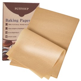 9x13 In Non-Stick Precut Baking Parchment Paper Sheets for Baking Enthusiasts - Withstands Temperatures up to 450°F - 100% Natural Wood Pulp (200PCS)
