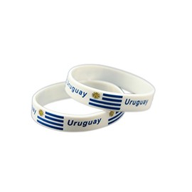 Evankin Forest Country Flag Unisex Silicone Bracelet Rubber Sports Fashion Wristband(Uruguay,one size)