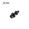 TOP-VIGOR 20Pcs M2x10mm Nylon Screw Nut Washer Assortment Kit, Round