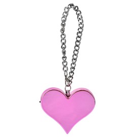 130DB Heart Shape Personal Security Alarm Keychain Emergency Self Defense Siren (Pink)