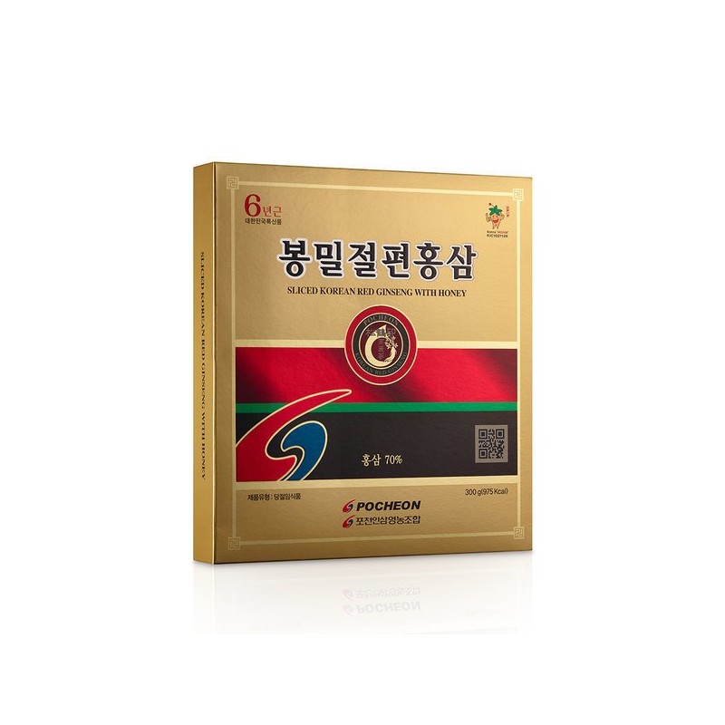 봉밀절편홍삼300g대용량/홍삼절편/6년근 국내산홍삼 High-Purity Red Ginseng Slices 300g Large Size /