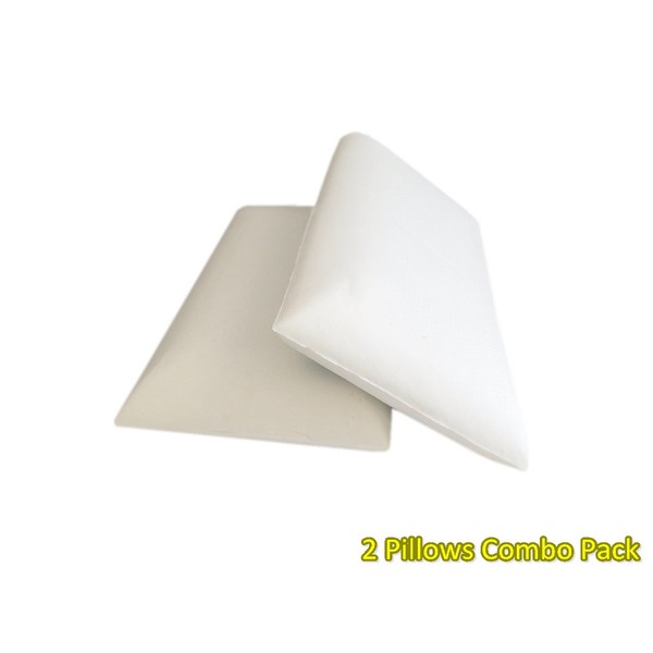 2 Quantity Queen Size White Therapeutic Comfort Relax Hotel Quality Solid Memory Foam Bed Pillows
