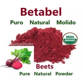 majcka4 Betabel Organico molido polvo 3 LIBRAS. Hierbas Organic Beet Powder Natural 3LBS