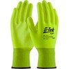 G-Tek HV 33-425LY/M Hi-Vis Seamless Knit Polyester Glove with Polyurethane