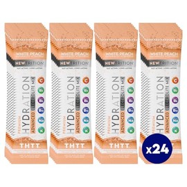 NewTrition Hydration Powder, Electrolyte Powder Packets, Naturally Flavored Hydrating Packets for Water, Fast Acting Hydrate Electrolytes with Vitamins C & D, White Peach, 24 Servings
