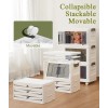 OlarHike Stackable Storage Bins with Lids - Folding Storage Box