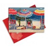 16 Embellished Christmas Cards and Envelopes, Christmas Beach