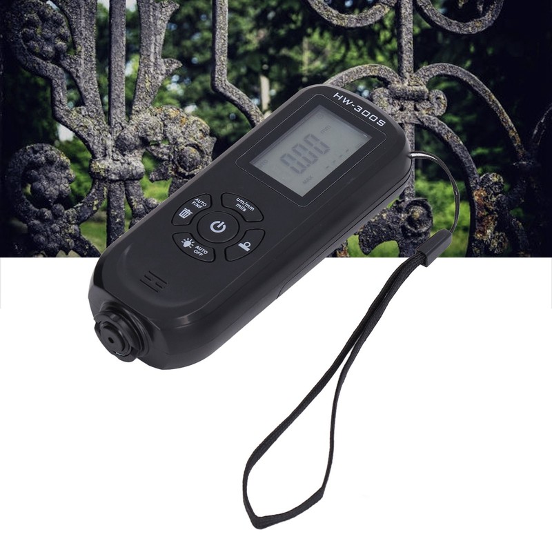 HW‑300S Coating Thickness Gauge Digital Backlight LCD Film Thickness Meter