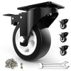 Homhoo 1.25 Inch Caster Wheels with Brake Heavy Duty 4