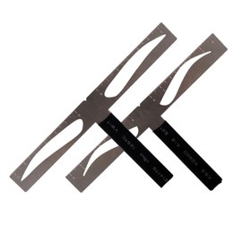 FRCOLOR 2pcs Portable Eyebrow Stencil Ruler Easy to Carry for Home and Travel Eyebrow Ruler Stencil Kit