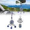 2pcs Blue Eye Owl Ornament Good Luck Attract Wealth Fashionable