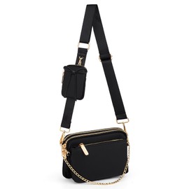 UTO Small Crossbody Bags for Women 3 in 1 Trendy Belt Bowknot Purse Fashion Designer Mini Cute Sling Fanny Chest Pack