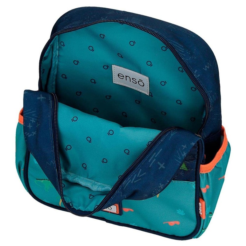 Enso Dino artist Preschool Backpack with Trolley Multicolor 23x25x10 cm