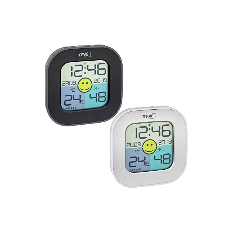 FUN TFA 30.5050 Digital Thermometer Hygrometer with Coloured Display Set