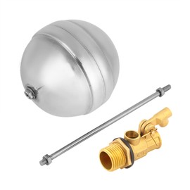Valor de Bola Flotante, Válvulas de Flotador de Bola Flotante de Acero Inoxidable 1/4 Pulgada DN15 Rosca Macho Ajustable Sensor de Flotador de Agua Hidráulica, Válvulas de Bola