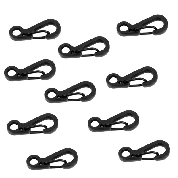 [Generic Product] Mountain Climbing Carabiner Hook Spring Key Chain Hiking Camping Outdoor Activities (Black)