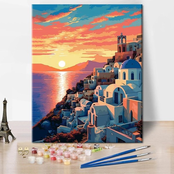 TUMOVO Paint by Numbers Kit DIY Canvas Painting Set for