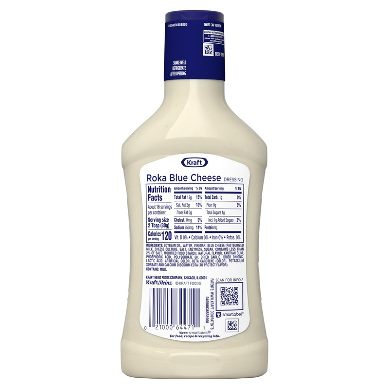 Kraft Roka Blue Cheese Dressing, 16 fl oz Bottle