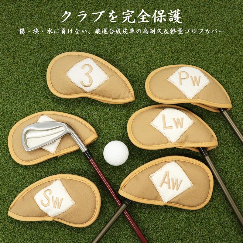 12 Pcs Golf Iron Covers Closure Golf Head Covers Microfiber