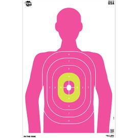 Allen Company EZ Aim® Fun in The Pink Silhouette Paper Shooting Target, 12” x 18”, 8-Pack, Multi