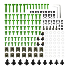 NICECNC Green Motorcycle 190PCS Fairing Bolt Kit Body Screws Outer Shell Screw Assembly Universal Sportbike Parts