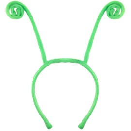Delfd Green Butterfly Antenna Headband for Women and Men, Green Alien Antenna Headband for Adult Ladybug Insect Costume, Bug Fly Costume Hairband Accessory