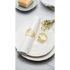 Honwor Elegant Gold Leaf Napkin Rings - Set of 10
