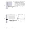 Haps Colonia P100 Flag Door Hinge White