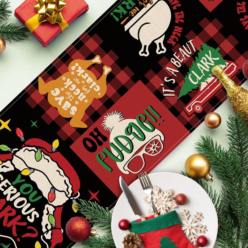 Christmas Vacation Dining Table Runner, Xmas Classic Movie You